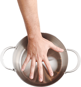 Caçarola 24cm Inox Corpo Triplo Paula Souza™ + Medidor interno gravado a laser e tampa de presente