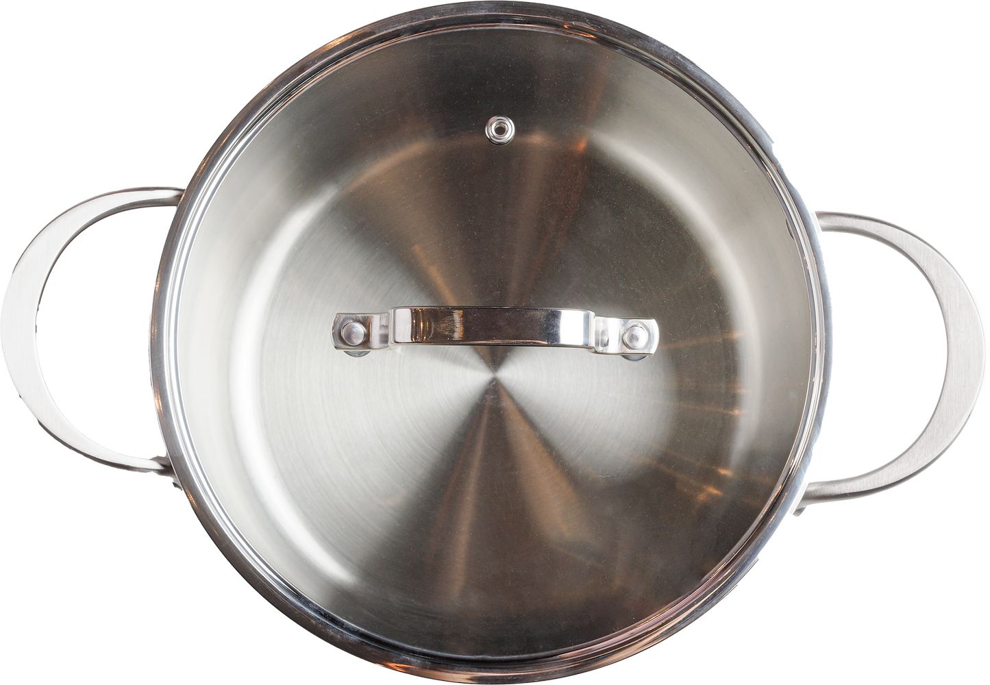 Caçarola 24cm Inox Corpo Triplo Paula Souza™ + Medidor interno gravado a laser e tampa de presente