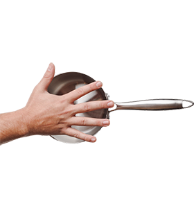 Panela 16cm Inox Corpo Triplo Paula Souza™ + Medidor interno gravado a laser e tampa de presente