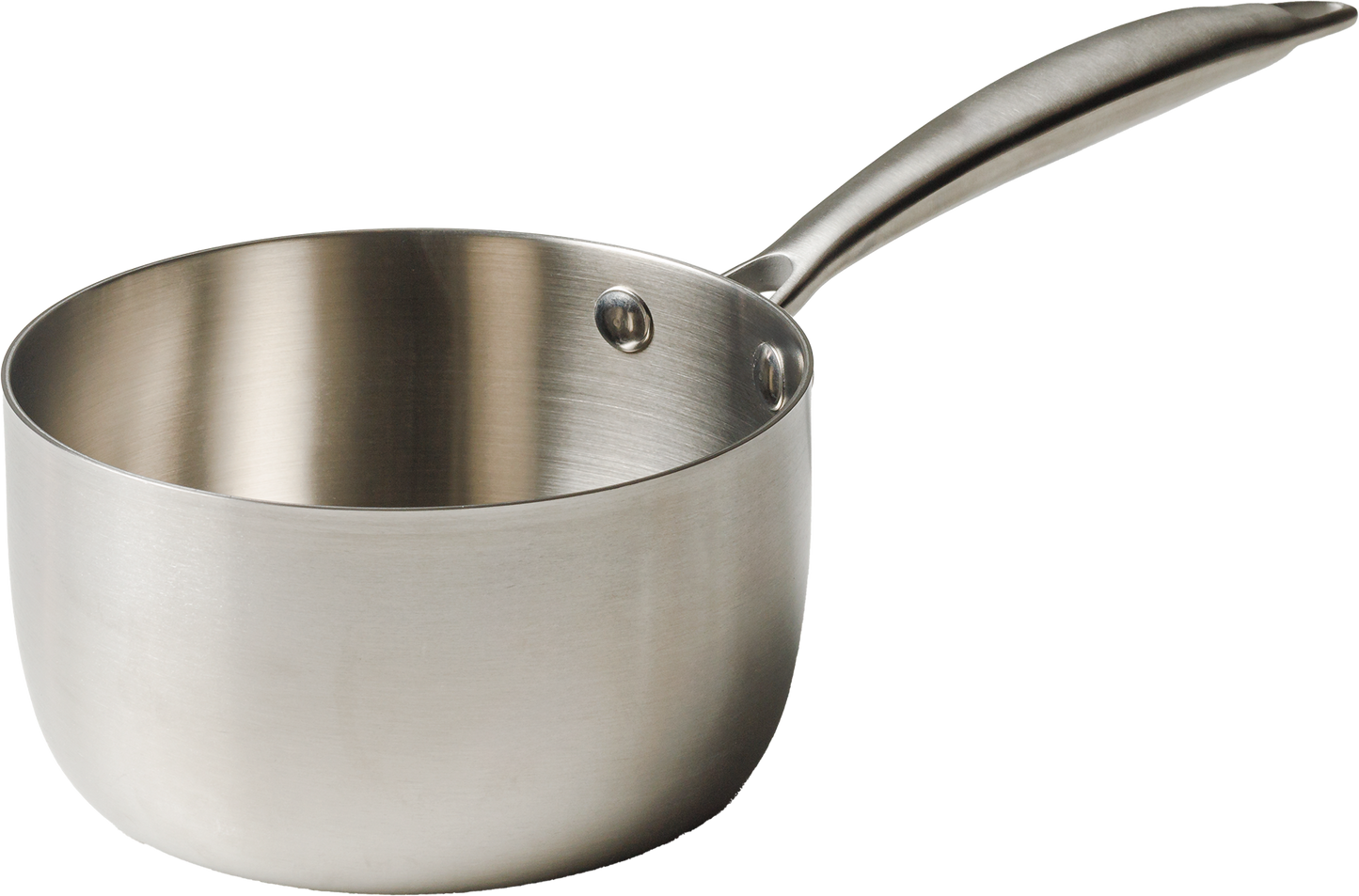 Panela 16cm Inox Corpo Triplo Paula Souza™ + Medidor interno gravado a laser e tampa de presente