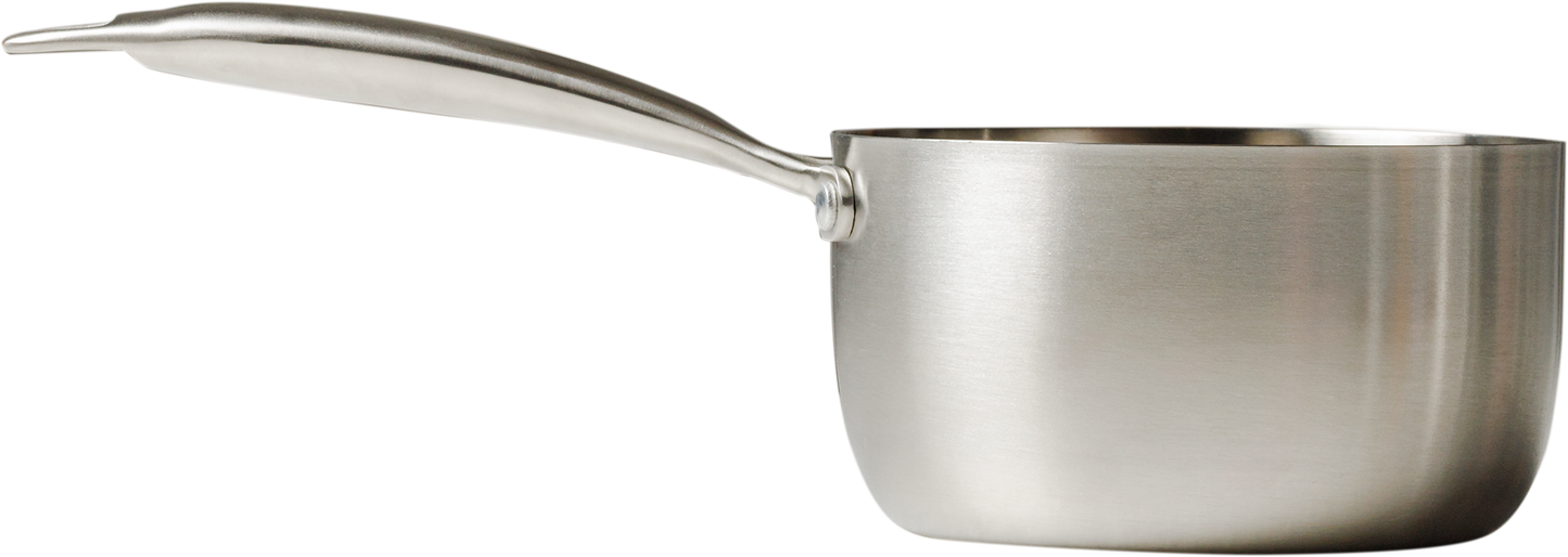 Panela 16cm Inox Corpo Triplo Paula Souza™ + Medidor interno gravado a laser e tampa de presente