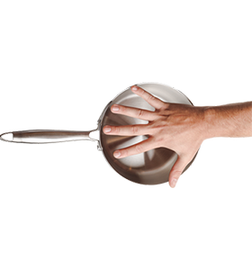 Panela 20cm Inox Corpo Triplo Paula Souza™ + Medidor interno gravado a laser e tampa de presente