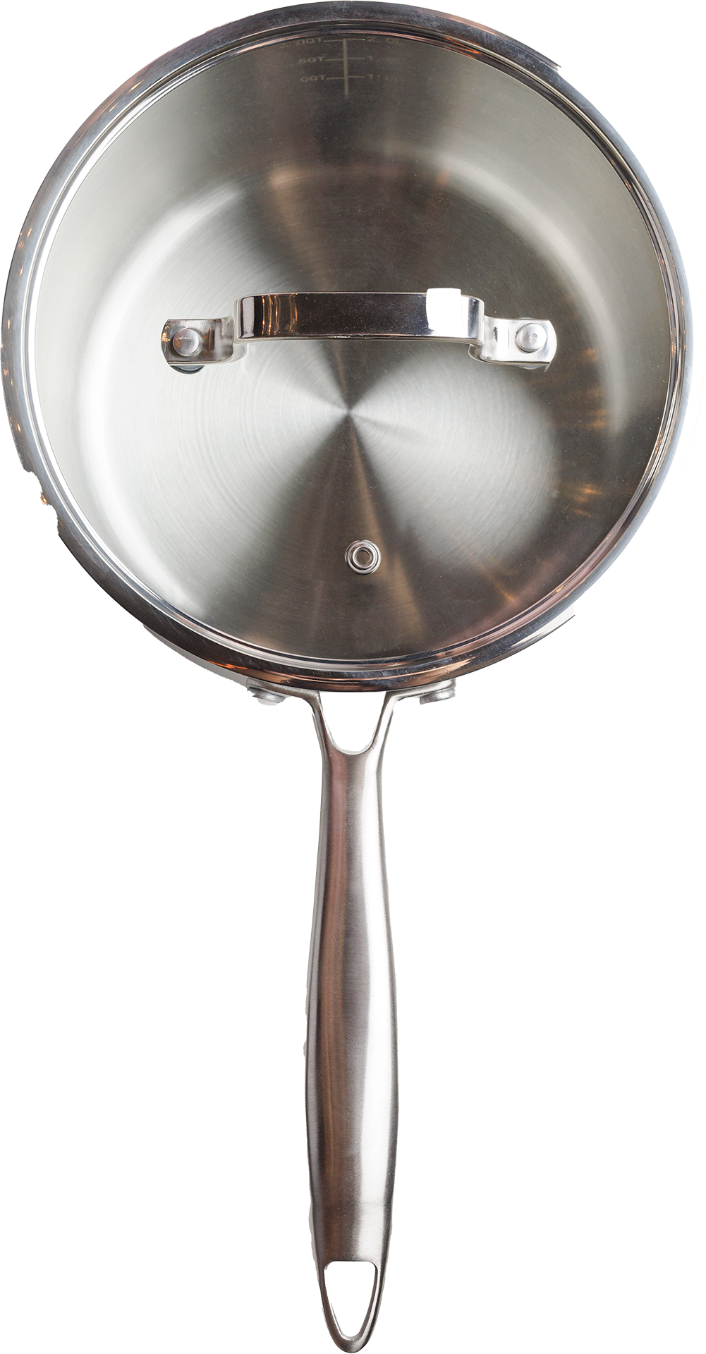 Panela 20cm Inox Corpo Triplo Paula Souza™ + Medidor interno gravado a laser e tampa de presente