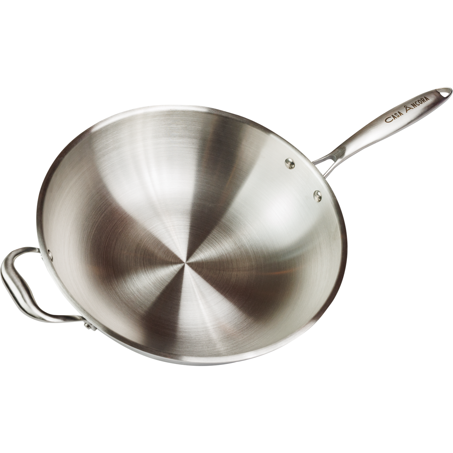 Wok 34cm Inox Corpo Triplo Paula Souza™ + Tampa de presente