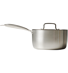 Panela 20cm Inox Corpo Triplo Paula Souza™ + Medidor interno gravado a laser e tampa de presente